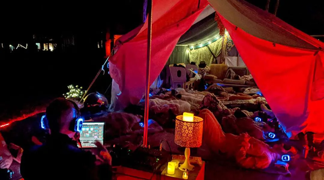 Zendo Stereo at a mountain camp